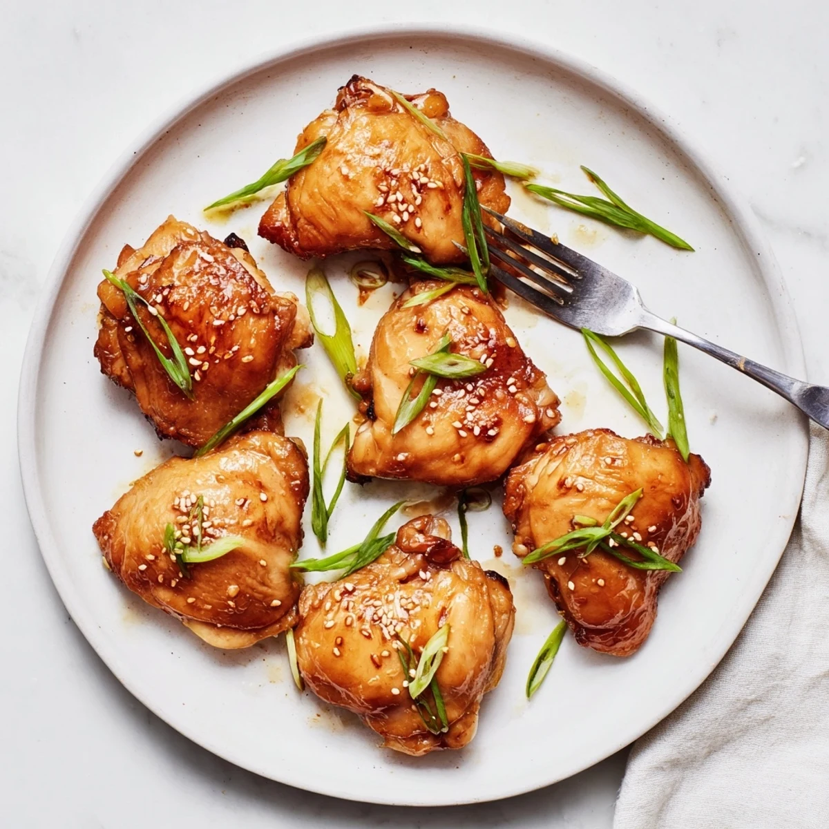 Juicy Chinese-style Five Spice Chicken served with steamed jasmine rice and toasted sesame seeds