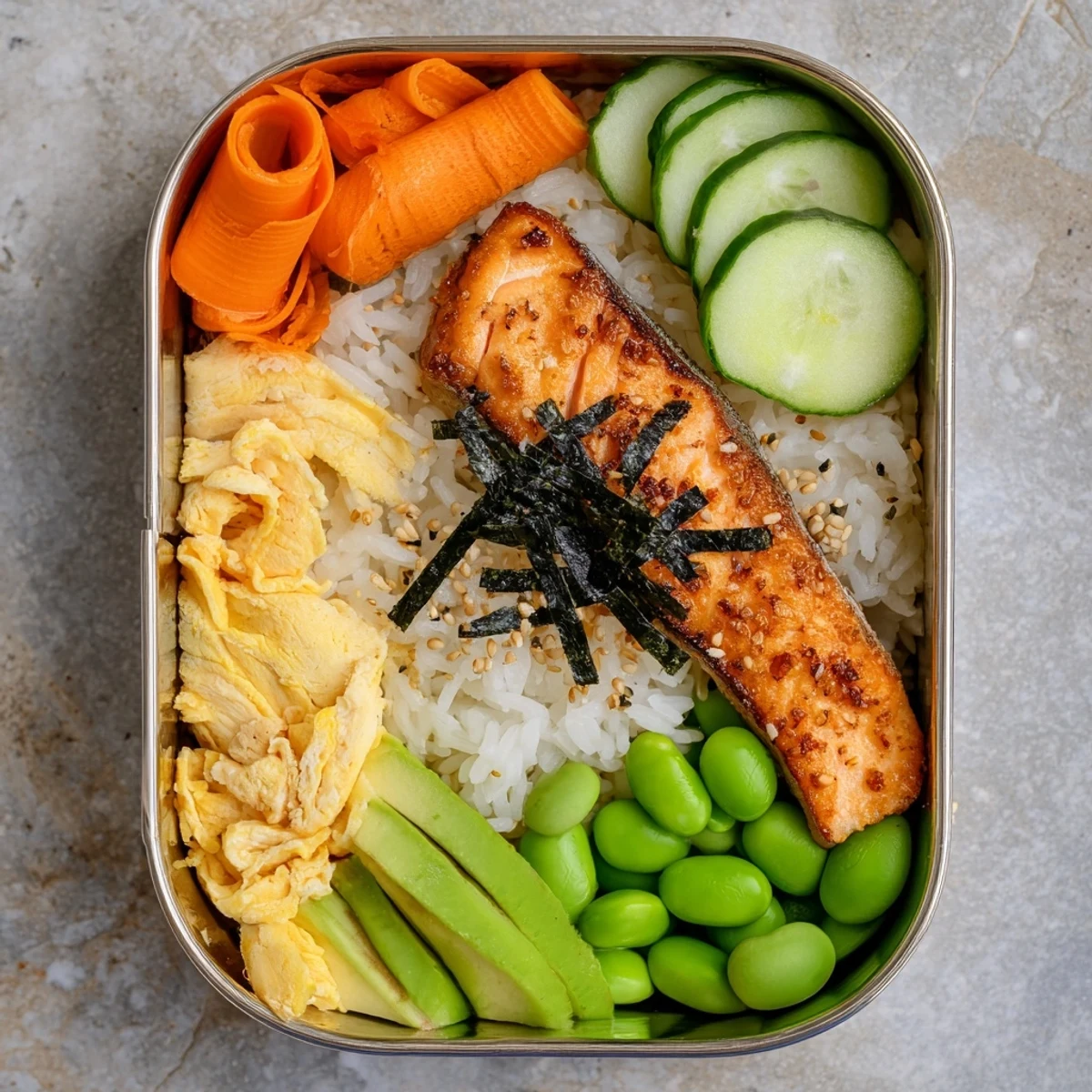 Healthy Japanese Breakfast Bento Box