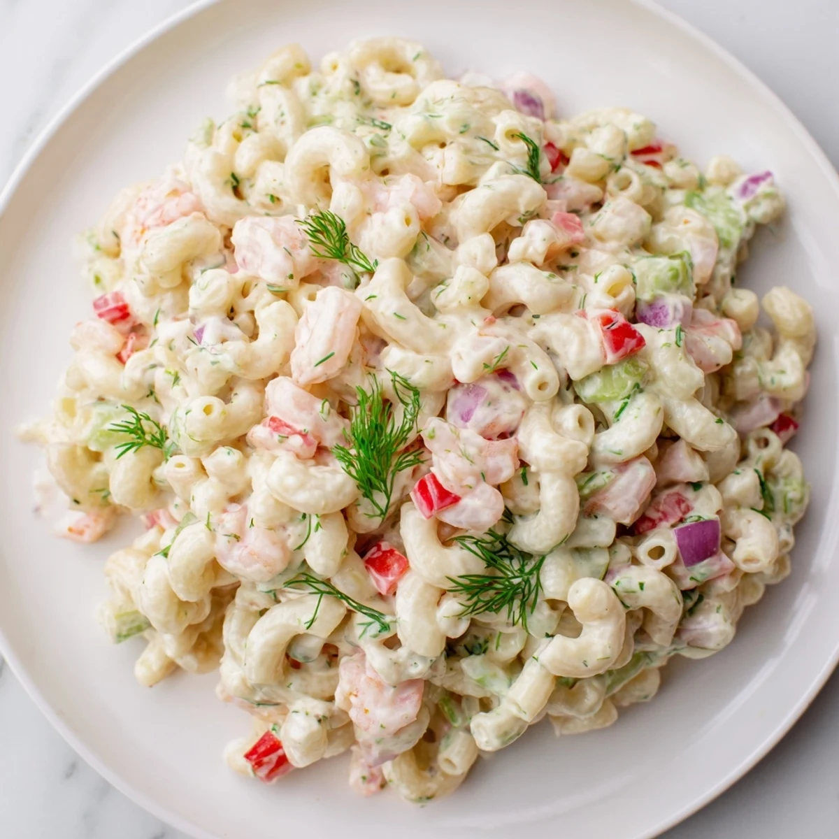Shrimp Macaroni Salad Creamy