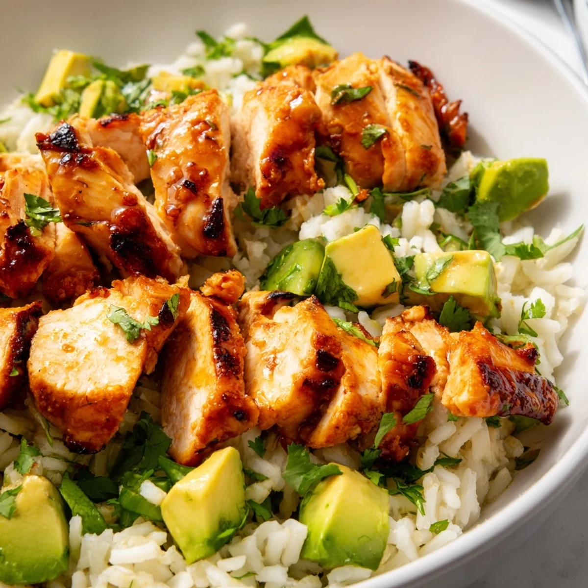 Honey Lime Chicken With Avocado Rice
