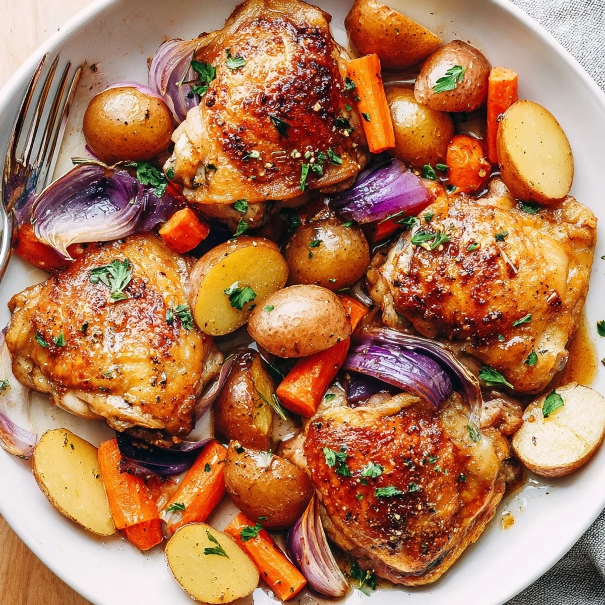 Sheet Pan Chicken And Potatoes with crispy skin, rosemary scent and tender potatoes