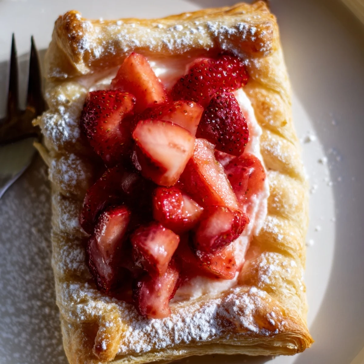Strawberry Danish Recipe with creamy lemon-scented cheese, juicy berries and flaky layers