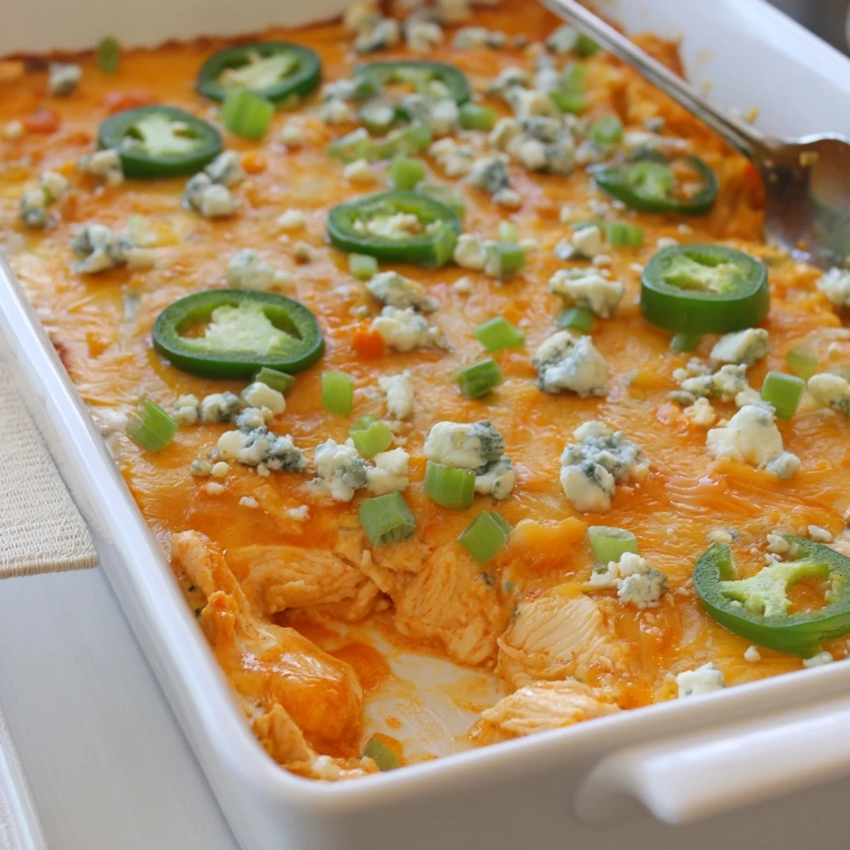Jalapeno Buffalo Chicken Casserole