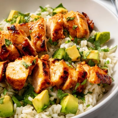 Honey Lime Chicken With Avocado Rice