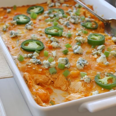 Jalapeno Buffalo Chicken Casserole